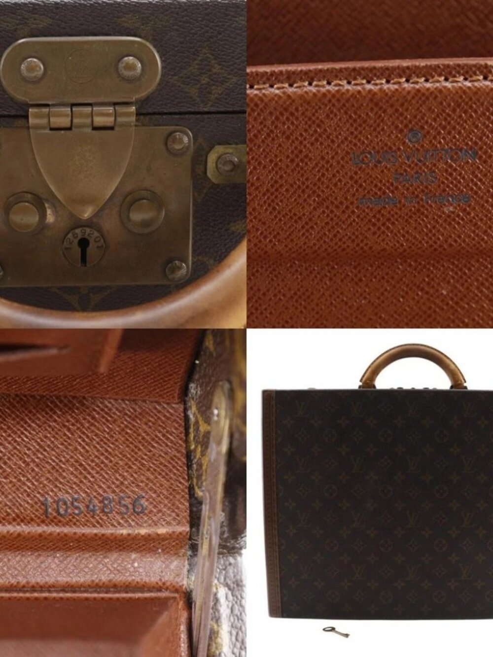LOUIS VUITTON President trunk M53012 vintage Attache case Brown Monogram - Picture 12 of 12
